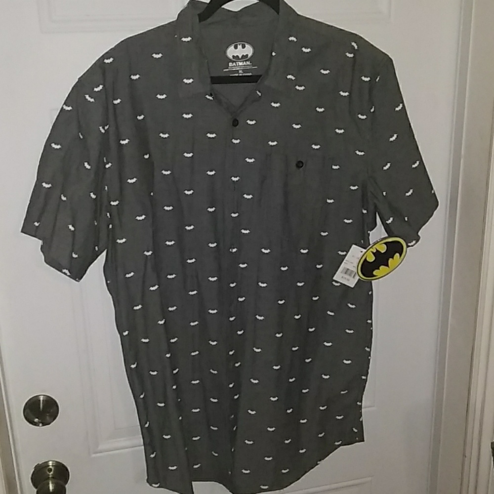 Batman short sleeve button shirt